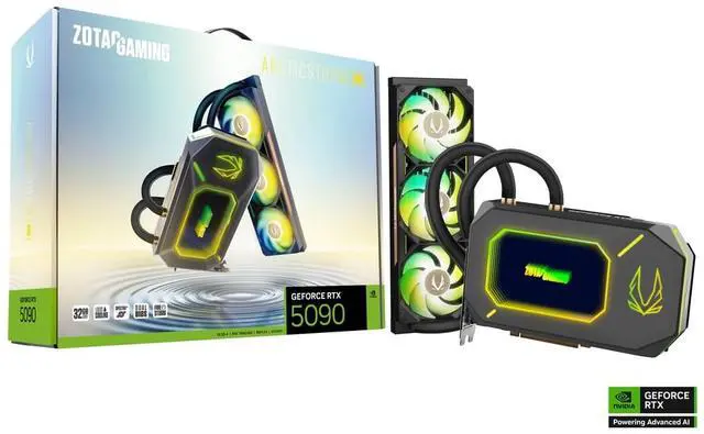 Alt view image 8 of 8 - ZOTAC ARCTICSTORM AIO Liquid Cooling GeForce RTX 5090 32GB GDDR7 PCI Express 5.0 x16 ATX Graphics Card RTX 5090 ARCTICSTORM AIO