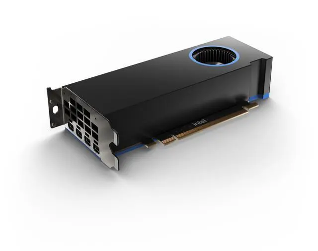 Alt view image 6 of 13 - Intel Arc Pro B50 16GB 128-bit GDDR6 PCI Express 5.0 x8 AI and RT Workstation SFF Graphics Card