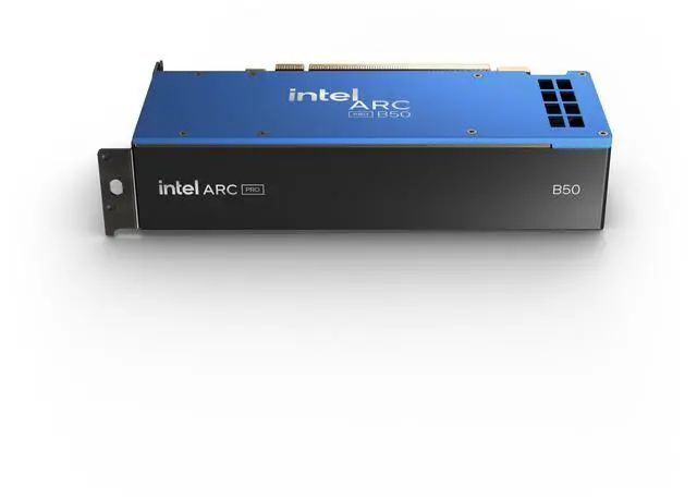 Alt view image 9 of 13 - Intel Arc Pro B50 16GB 128-bit GDDR6 PCI Express 5.0 x8 AI and RT Workstation SFF Graphics Card