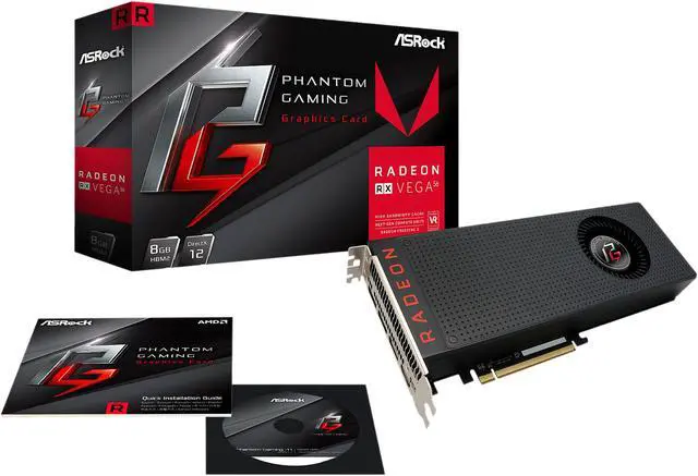 Alt view image 6 of 8 - ASRock Phantom Gaming X Radeon RX Vega 56 8GB HBM2 PCI Express 3.0 x16 Graphics Card RX VEGA 56 8G