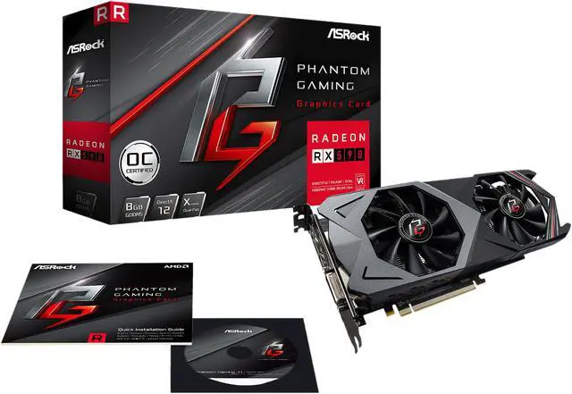 Alt view image 4 of 5 - ASRock Phantom Gaming X Radeon RX 590 8GB GDDR5 PCI Express 3.0 x16 Graphics Card RX590 8G OC