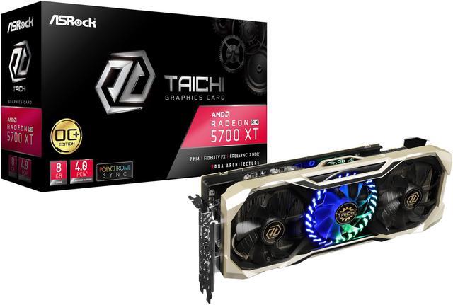 Alt view image 12 of 12 - ASRock Radeon RX 5700 XT 8GB GDDR6 PCI Express 4.0 Graphics Card RX 5700 XT TAICHI X 8G OC+