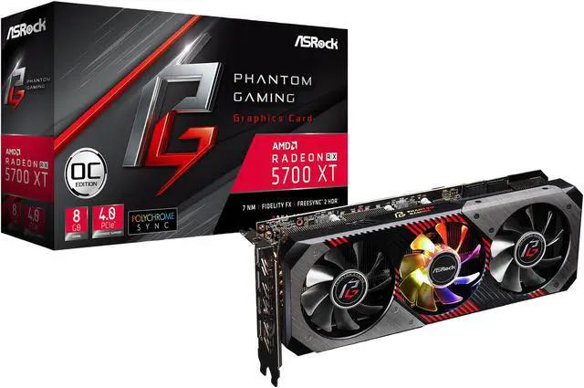 Alt view image 9 of 9 - ASRock Phantom Gaming D Radeon RX 5700 XT 8G OC Video Card, RX5700XT PGD 8GO