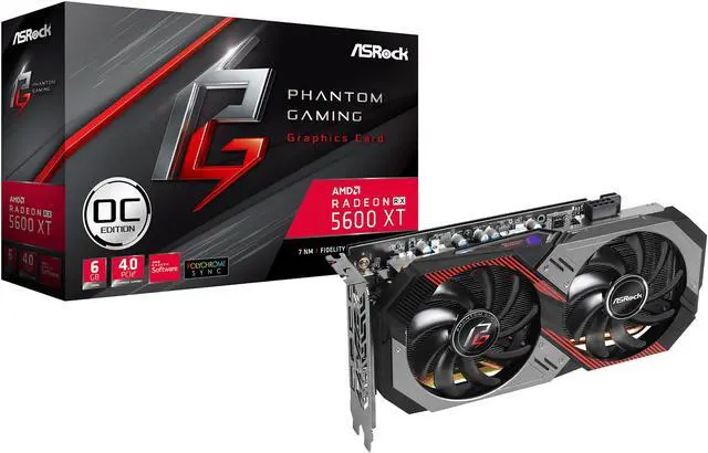 Alt view image 8 of 8 - ASRock Phantom Gaming D2 Radeon RX 5600 XT RX5600XT PGD2 6GO 6GB (14Gbps) 192-Bit GDDR6 PCI Express 4.0 x16 HDCP Ready Video Card