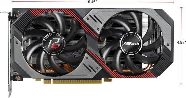 Alt view image 2 of 8 - ASRock Phantom Gaming D2 Radeon RX 5600 XT RX5600XT PGD2 6GO 6GB (14Gbps) 192-Bit GDDR6 PCI Express 4.0 x16 HDCP Ready Video Card