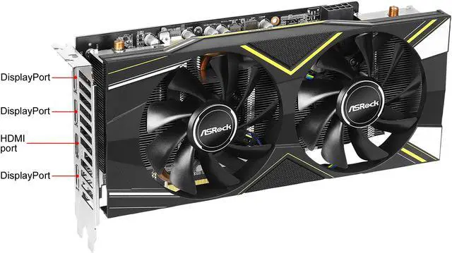 Alt view image 4 of 5 - ASRock Challenger D Radeon RX 5600 XT RX5600XT CLD 6GO 6GB (14Gbps) 192-Bit GDDR6 PCI Express 4.0 x16 HDCP Ready Video Card