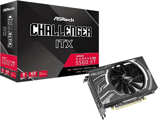 Alt view image 7 of 7 - ASRock Challenger ITX Radeon RX 5500 XT 8GB GDDR6 PCI Express 4.0 x8 Graphics Card RX5500XT CLI 8G
