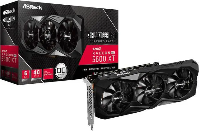 Alt view image 10 of 10 - ASRock Challenger Pro Radeon RX 5600 XT 6GB GDDR6 PCI Express 4.0 x16 Graphics Card RX5600XT CLP 6GO