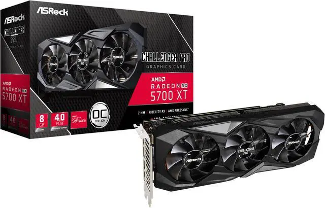 Alt view image 9 of 9 - ASRock Challenger Pro Radeon RX 5700 XT 8GB GDDR6 PCI Express 4.0 x16 Graphics Card RX5700XT CLP 8GO