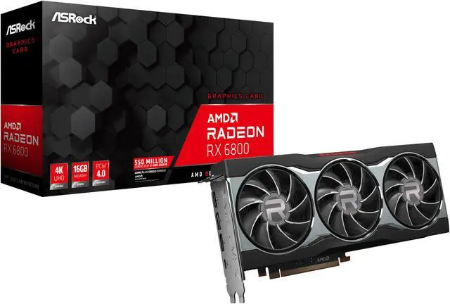 Alt view image 7 of 7 - ASRock Radeon RX 6800 Gaming Graphics Card with 16GB GDDR6 AMD RDNA 2
