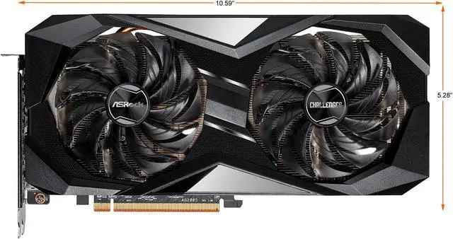 Alt view image 3 of 8 - ASRock Challenger D Radeon RX 6700 XT 12GB GDDR6 PCI Express 4.0 Graphics Card RX6700XT CLD 12GO