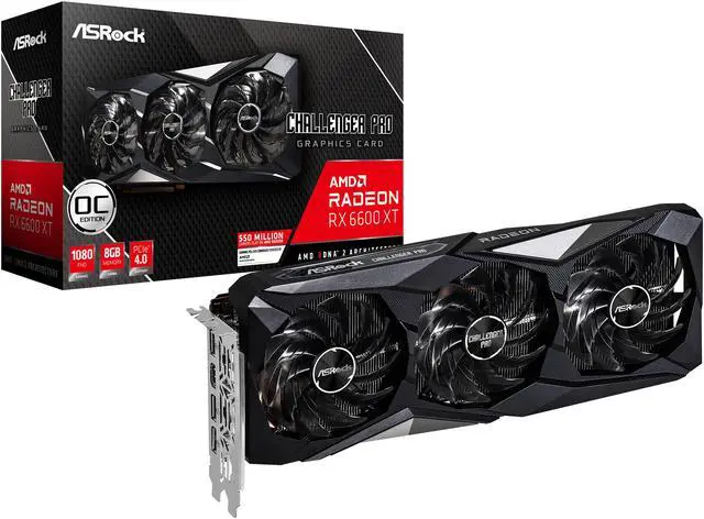 Alt view image 10 of 10 - ASRock Challenger Pro Radeon RX 6600 XT 8GB GDDR6 PCI Express 4.0 Graphics Card RX6600XT CLP 8GO