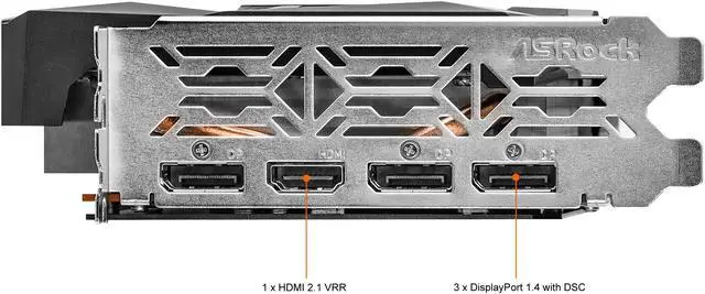 Alt view image 6 of 10 - ASRock Challenger Pro Radeon RX 6600 XT 8GB GDDR6 PCI Express 4.0 Graphics Card RX6600XT CLP 8GO