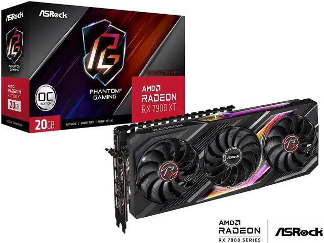 Alt view image 5 of 5 - ASRock Phantom Gaming Radeon RX 7900 XT 20GB GDDR6 PCI Express 4.0 ATX Graphics Card RX7900XT PG 20GO
