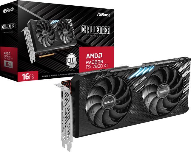 Alt view image 9 of 9 - ASRock Challenger Radeon RX 7800 XT 16GB GDDR6 PCI Express 4.0 x16 ATX Graphics Card RX7800XT CL 16GO