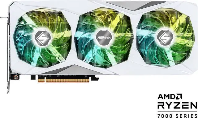 Alt view image 2 of 10 - ASRock STEEL LEGEND Radeon RX 7700 XT 12GB GDDR6 PCI Express 4.0 x16 ATX Graphics Card RX7700XT SL 12GO