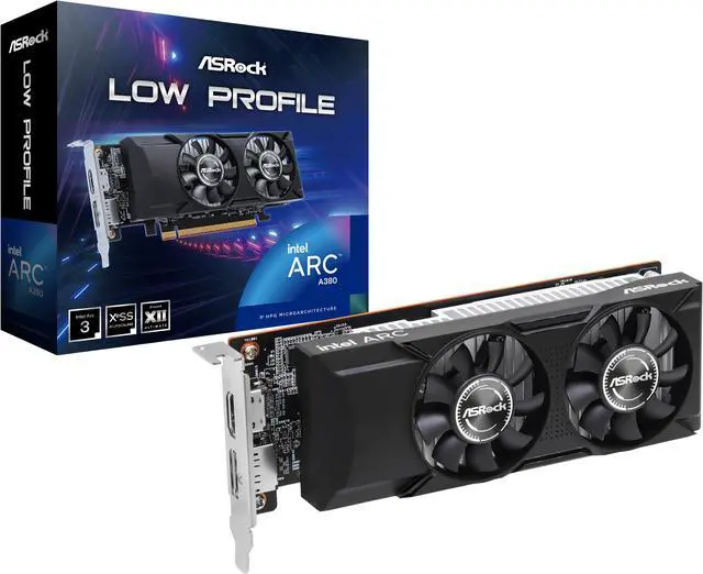 Alt view image 5 of 5 - ASRock Low Profile Arc A380 6GB GDDR6 PCI Express 4.0 ITX Graphics Card A380 LP 6G