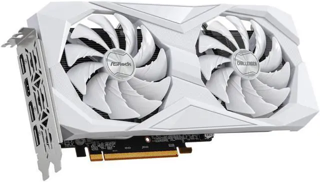 Alt view image 7 of 9 - ASRock Radeon RX 6600 Challenger White 8GB GDDR6 PCI Express 4.0 Graphics Card RX6600 CLW 8G