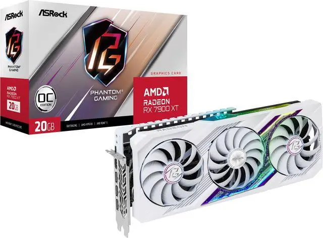 Alt view image 11 of 11 - ASRock Phantom Gaming Radeon RX 7900 XT 20GB GDDR6 PCI Express 4.0 ATX Graphics Card RX7900XT PGW 20GO