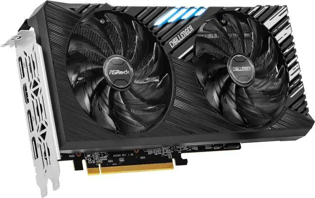 Alt view image 5 of 10 - ASRock Challenger Radeon RX 7600 XT 16GB GDDR6 PCI Express 4.0 x8 ATX Graphics Card RX7600XT CL 16GO