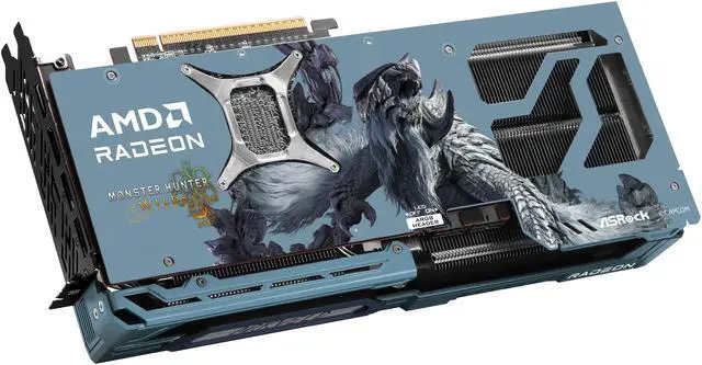 Alt view image 4 of 11 - ASRock Monster Hunter Wilds Radeon RX 9070 XT 16GB GDDR6 PCI Express 5.0 x16 Graphics Card RX9070XT MH 16G