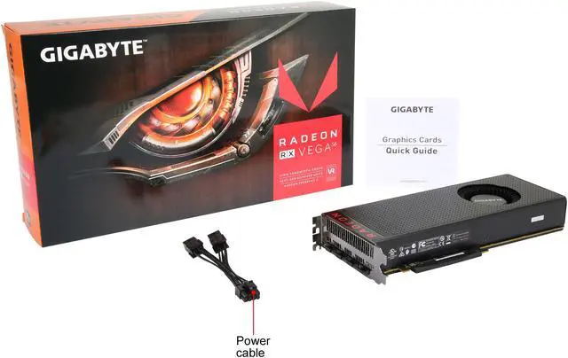 Alt view image 6 of 6 - GIGABYTE Radeon RX Vega 56 8GB HBM2 PCI Express 3.0 x16 CrossFireX Support ATX Graphics Card GV-RXVEGA56-8GD-B