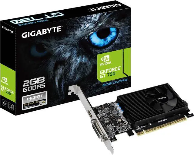 Alt view image 4 of 4 - GIGABYTE GeForce GT 730 2GB GDDR5 PCI Express 2.0 x8 Graphics Card GV-N730D5-2GL