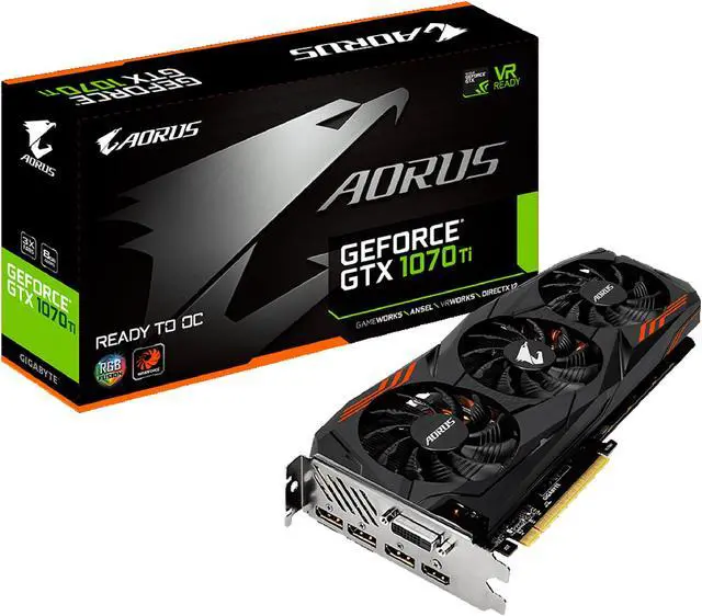 Alt view image 6 of 6 - GIGABYTE GeForce GTX 1070 Ti DirectX 12 AORUS 8GB 256-Bit GDDR5 PCI Express 3.0 x16 ATX Video Card