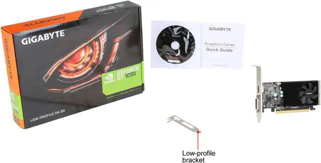 Alt view image 13 of 12 - GIGABYTE GeForce GT 1030 Low Profile D4 2G DirectX 12 GV-N1030D4-2GL Graphics Card
