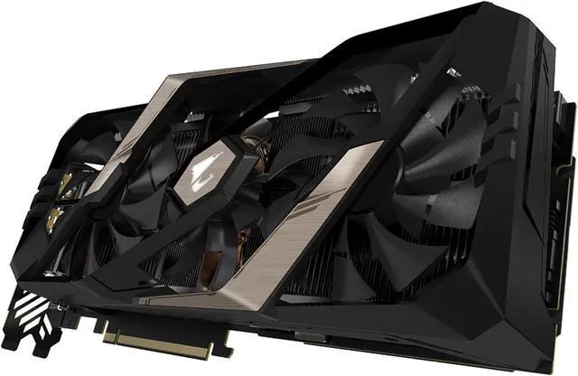 Alt view image 3 of 5 - GIGABYTE AORUS GeForce RTX 2080 8G Graphics Card, 3 x Stacked WINDFORCE Fans, 8GB 256-Bit GDDR6, GV-N2080AORUS-8GC Video Card