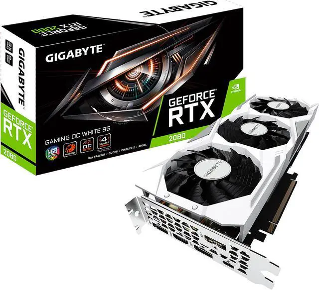 Alt view image 8 of 8 - GIGABYTE GeForce RTX 2080 GAMING OC WHITE 8G Graphics Card, 3 x WINDFORCE Fans, 8GB 256-Bit GDDR6, GV-N2080GAMINGOC WHITE-8GC Video Card