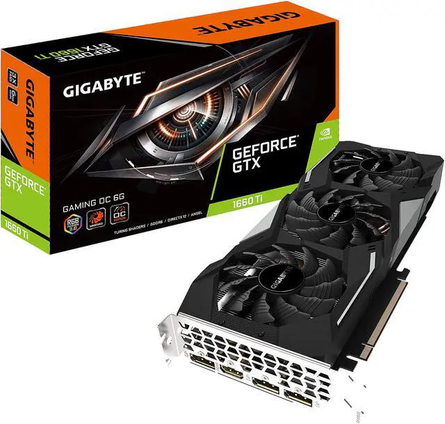 Alt view image 6 of 7 - GIGABYTE GeForce GTX 1660 Ti GAMING OC 6G Graphics Card, 3 x WINDFORCE Fans, 6GB 192-Bit GDDR6, GV-N166TGAMING OC-6GD Video Card