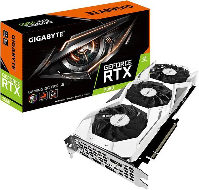 Alt view image 7 of 8 - GIGABYTE GeForce RTX 2060 6GB GDDR6 PCI Express 3.0 x16 ATX Graphics Card GV-N2060GAMINGOC PRO WHITE-6GD