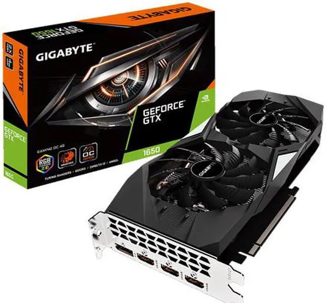 Alt view image 8 of 8 - GIGABYTE GeForce GTX 1650 GAMING OC 4G Graphics Card, 2 x WINDFORCE Fans, 4GB 128-Bit GDDR5, GV-N1650GAMING OC-4GD Video Card