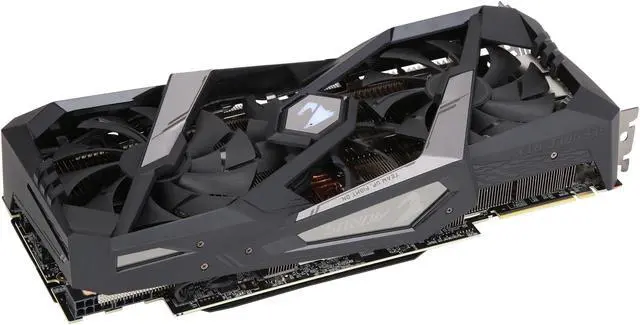 Alt view image 5 of 6 - GIGABYTE AORUS GeForce RTX 2080 Ti 11GB GDDR6 PCI Express 3.0 x16 SLI Support ATX Graphics Card GV-N208TAORUS X-11GC
