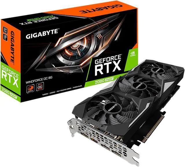 Alt view image 8 of 9 - GIGABYTE GeForce RTX 2080 Super WINDFORCE OC 8G Graphics Card, 3 x WINDFORCE Fans, 8GB 256-Bit GDDR6, GV-N208SWF3OC-8GD Video Card
