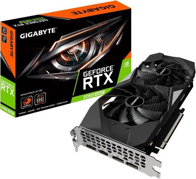 Alt view image 8 of 9 - GIGABYTE GeForce RTX 2060 Super WINDFORCE OC 8G Graphics Card, 2 x WINDFORCE Fans, 8GB 256-Bit GDDR6, GV-N206SWF2OC-8GD Rev 2.0 Video Card
