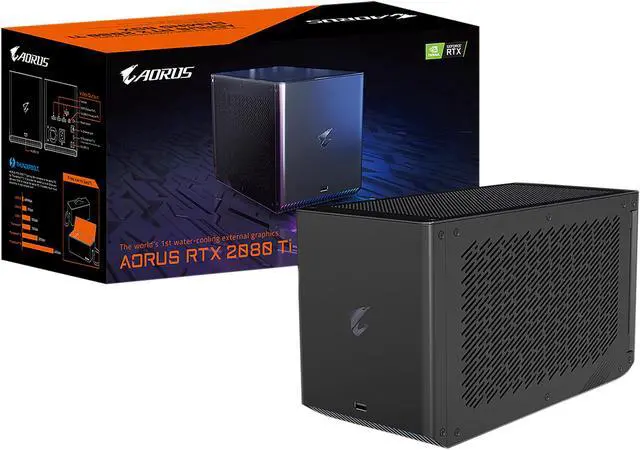 Alt view image 10 of 10 - AORUS RTX 2080 Ti Gaming Box (eGPU), Embedded Geforce RTX 2080 Ti, Thunderbolt 3 Plug and Play, Custom Quiet and Silent Waterforce AIO Cooling System, Dual Thunderbolt 3 Controller, Support for PD (up to 100W), 3 x USB 3.0 GV-N208TIXEB-11GC