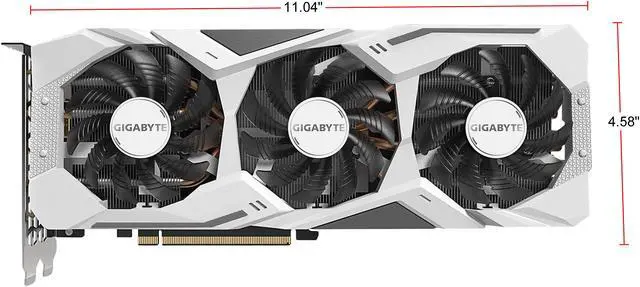 Alt view image 3 of 11 - GIGABYTE GeForce RTX 2060 SUPER 8GB GDDR6 PCI Express 3.0 x16 ATX Graphics Card GV-N206SGAMINGOC WHITE-8GD REV2.0