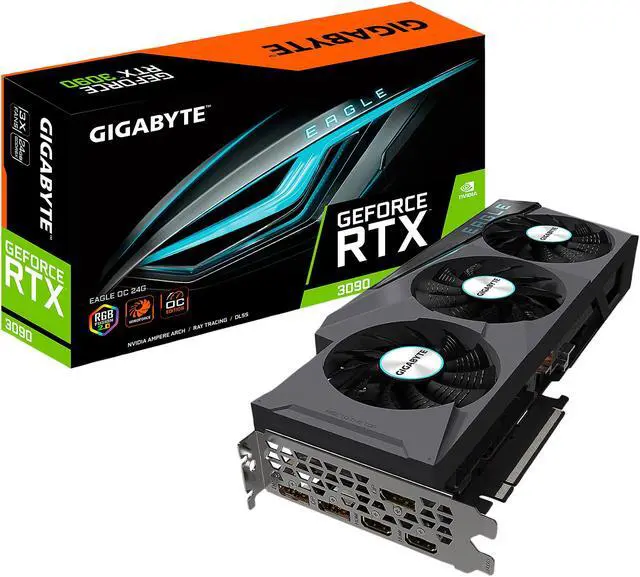 Alt view image 10 of 10 - GIGABYTE GeForce RTX 3090 EAGLE OC 24GB Video Card, GV-N3090EAGLE OC-24GD