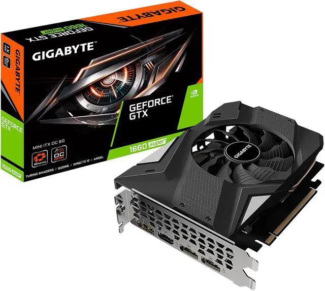 Alt view image 7 of 7 - GIGABYTE GeForce GTX 1660 SUPER 6GB GDDR6 PCI Express 3.0 x16 ITX Graphics Card GV-N166SIX-6GD