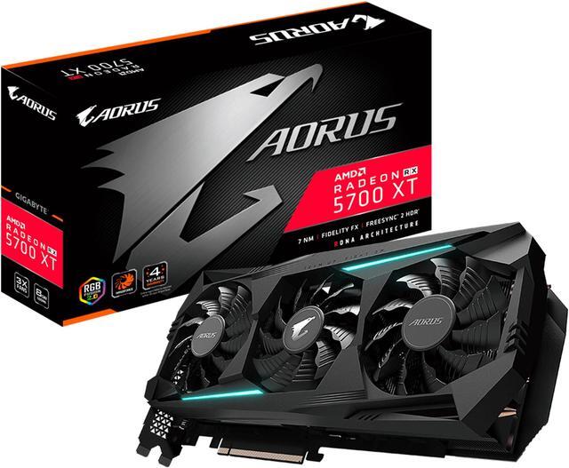 Alt view image 9 of 9 - GIGABYTE AORUS Radeon RX 5700 XT 8GB GDDR6 PCI Express 4.0 x16 ATX Graphics Card GV-R57XTAORUS-8GD rev. 2.0
