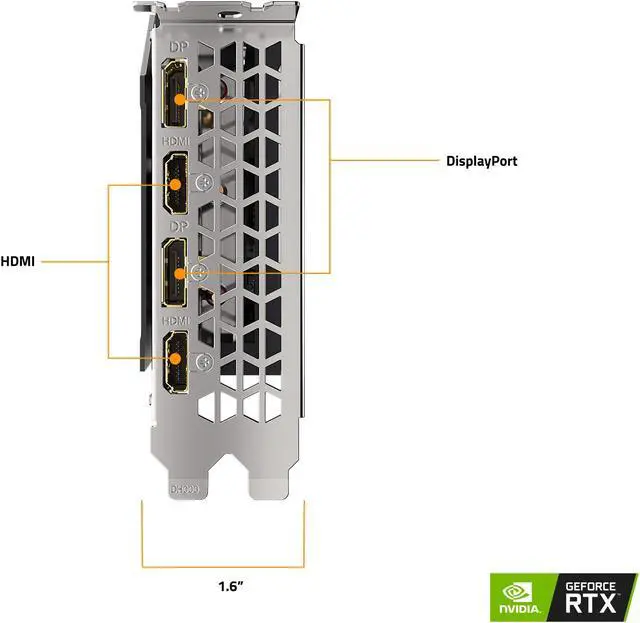 Alt view image 3 of 10 - GIGABYTE GeForce RTX 3070 EAGLE OC 8GB Video Card, GV-N3070EAGLE OC-8GD