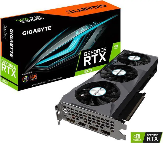 Alt view image 9 of 11 - GIGABYTE GeForce RTX 3070 EAGLE 8GB Video Card, GV-N3070EAGLE-8GD
