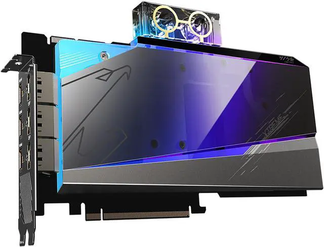 Alt view image 6 of 10 - GIGABYTE AORUS GeForce RTX 3090 XTREME WATERFORCE WB 24G Graphics Card, WATERFORCE Water Block Cooling System, 24GB 384-bit GDDR6X, GV-N3090AORUSX WB-24GD Video Card