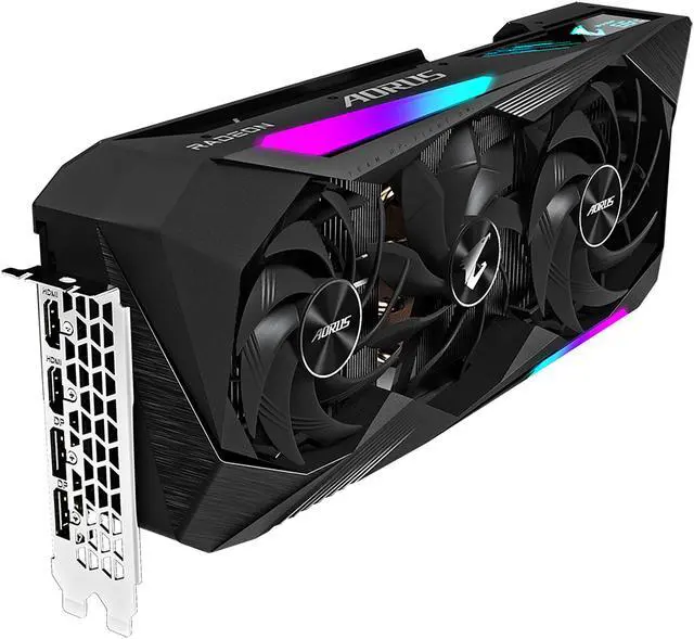 Alt view image 8 of 11 - GIGABYTE AORUS Radeon RX 6800 XT MASTER 16G Graphics Card, MAX-COVERED Cooling, 16GB 256-bit GDDR6, GV-R68XTAORUS M-16GD Video Card