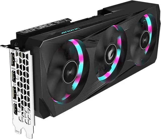 Alt view image 5 of 9 - GIGABYTE AORUS GeForce RTX 3060 ELITE 12G Graphics Card, 3 x WINDFORCE Fans, 12GB 192-bit GDDR6, GV-N3060AORUS E-12GD Video Card