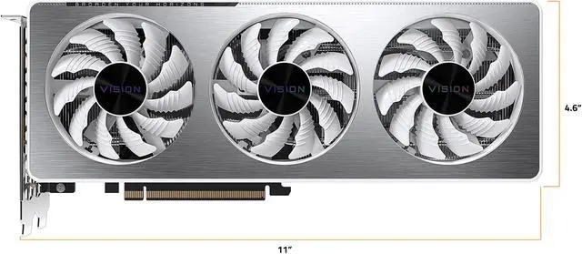Alt view image 2 of 9 - GIGABYTE GeForce RTX 3060 VISION OC 12G Graphics Card, 3 x WINDFORCE Fans, 12GB 192-bit GDDR6, GV-N3060VISION OC-12GD Video Card
