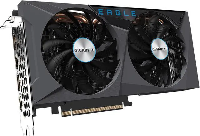 Alt view image 5 of 10 - GIGABYTE GeForce RTX 3060 EAGLE OC 12G Graphics Card, 2 x WINDFORCE Fans, 12GB 192-bit GDDR6, GV-N3060EAGLE OC-12GD Video Card