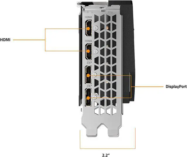 Alt view image 4 of 10 - GIGABYTE AORUS Radeon RX 6700 XT ELITE 12G Graphics Card, WINDFORCE 3X Cooling System, 12GB 192-bit GDDR6, GV-R67XTAORUS E-12GD Video Card